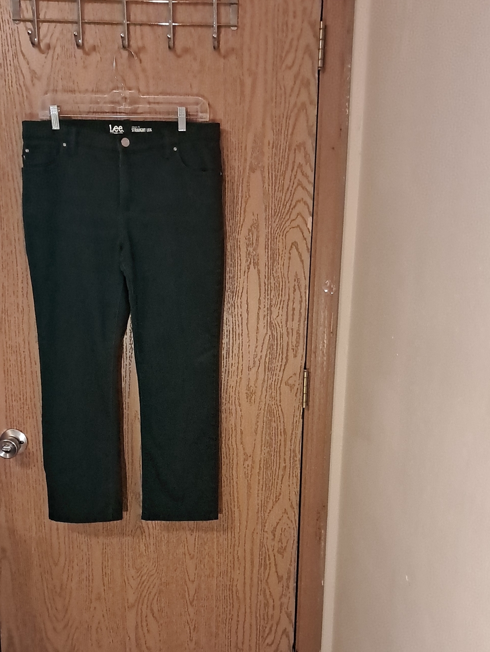 Lee Women's Dark Green Straight-Leg Jeans